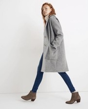 Madewell New Elmcourt Blanket Coat In Gray Wool Blend Aa333 Size S Sold Out