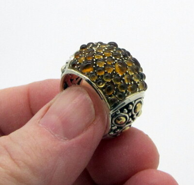 Estate John Hardy JH Jaisalmer Dot Sterling Silver 18K Yellow Gold