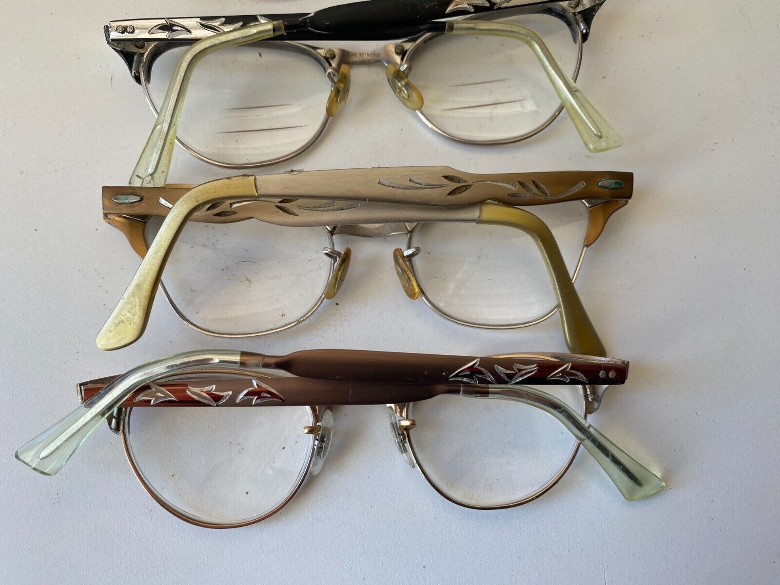 Lot of 4 Vintage Eyeglasses frame 3 make 1/10 12k… - image 6