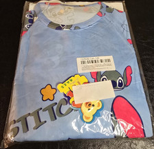 Stitch's Disney Kids Pajama Set Size 12 Blue Graphic Print Long Sleeve
