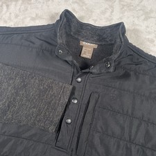 Ariat Snap Button Pullover Sweater Men L Gray Black Caldwell Reinforced Outdoor