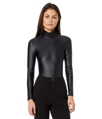 Commando Matte Metallic Long Sleeve Turtleneck Bodysuit Oxide M