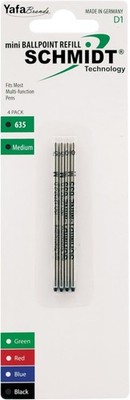 Schmidt 635 D1 Ballpoint Refill 4 Pack