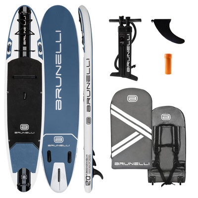 BRUNELLI 12.0 Woven X Fusion Double Layer iSUP Board Stand Up Paddle 365cm blau