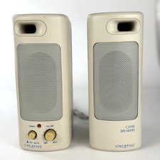 Creative CS100 Computer Speakers - No Power Adapter - Tested