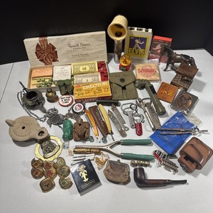 Antique & Vintage Junk Drawer LARGE LOT Elvis, Openers, Erector Set, Misc.