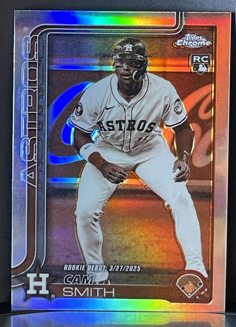 2025 Topps Chrome Update Cam Smith Sepia Refractor RC Rookie Debut #USC19 Astros
