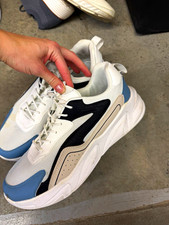 Men's Athletic Sneaker Lace-Up Low Top White/Blue/Black/Beige Casual