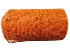6 inch x 30 feet 10 Yards - Metallic Poly Mesh Ribbon-Orange