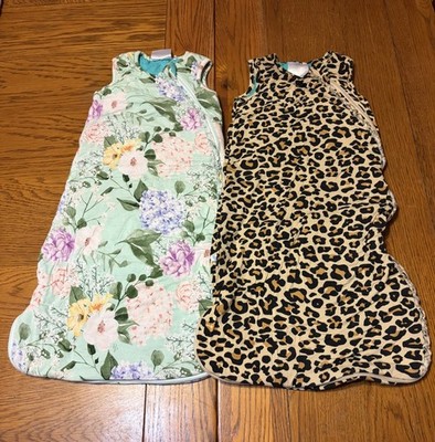 Posh Peanut 2.5 TOG 0-6 Month Sleep Sack Set Of 2 Floral And Cheetah Print 