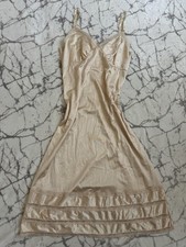 Vintage Sears Lingerie Slip Dress Sz 34 Cream Blend Lace Trim, 100 Antron