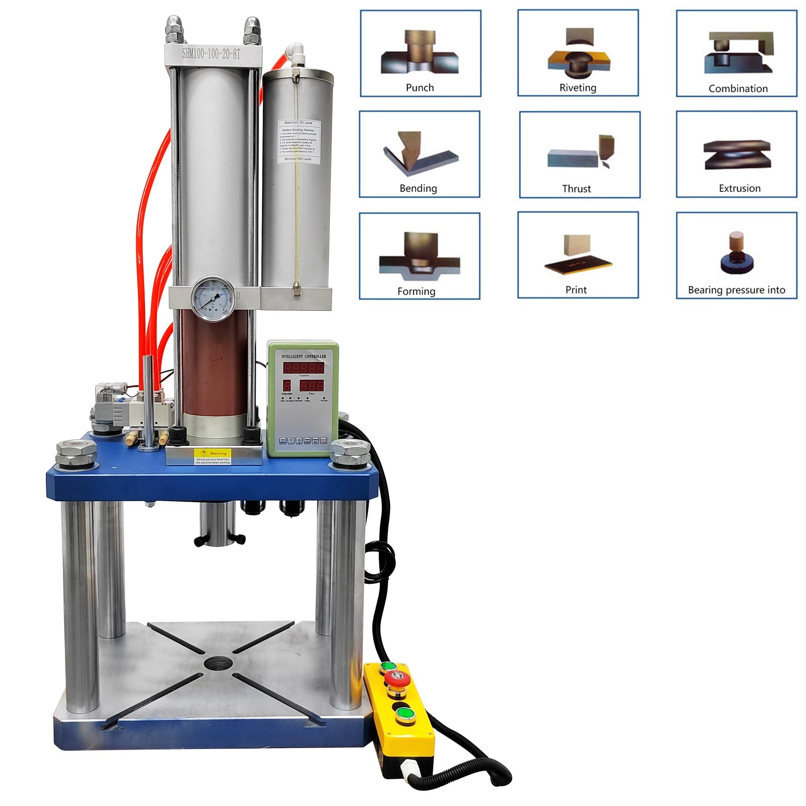 Pneumatic Punch Press Machine17636lbs Sheet Metal Punching Press w/Manual Switch