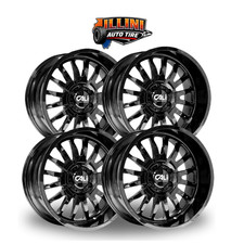 Set Of 4 Cali Off-road 9110 Summit 20x10 6x5.5 -25mm Gloss Black Wheels Rims