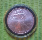 1995 American Silver Eagle 1 Troy Oz .999 Fine Silver Liberty in Capsule