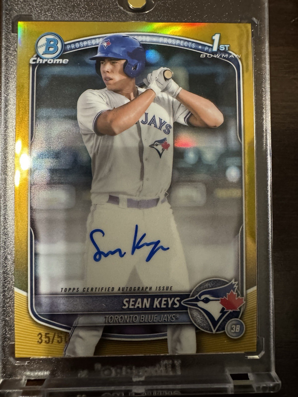 2025 Bowman - Chrome 1st Autograph Sean Keys #CPA-SK TRUE Gold /50