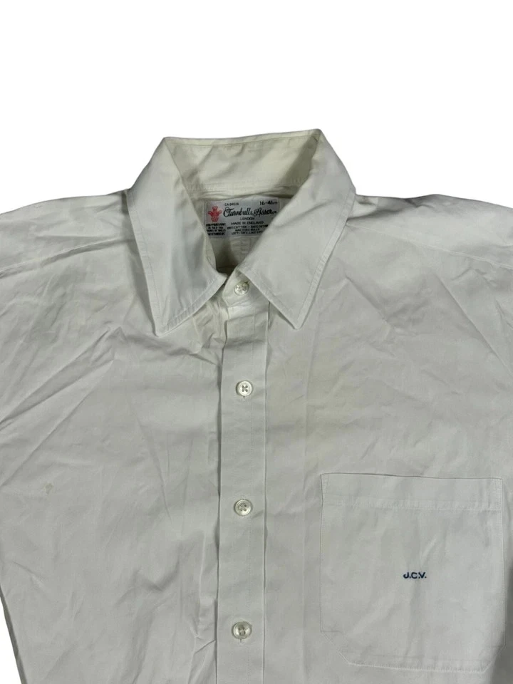 Turnbull & Asser Dress Shirt White Standard Cuff England 16 Nice. - Image 2 of 4