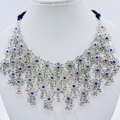 Oxidised Silver-Plated Traditional Handmade Choker Necklace for Women