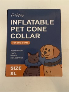 Inflatable Pet Cone Collar Dogs & Cats - Size XL - Post Surgery, Rashes, Injury!