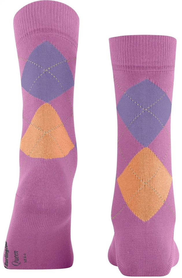 Burlington Aux femmes Queen Argyle Coton Chaussettes - Rose - Photo 3/4