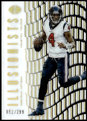 2018 Panini Illusions #ILL-DW Deshaun Watson Illusionists Gold #/299 E1