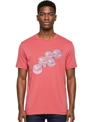 Bt21-Keychains Mens Graphic Tee, 100% Cotton, Casual Summer Wear
