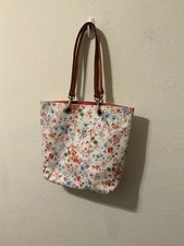 Image of Mauricio Taiuti floral tote leather bag floral made in Italy