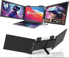 Laptop Screen Extender, 14" FHD 1080P IPS Triple Monitor Extender, Dual Portable