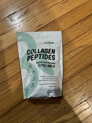 LiveGood Collagen Peptides Hydrolyzed Types I & III Powder 14 oz Unflavored Keto
