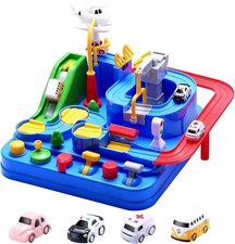 Kids Race Track Car Adventure Toys, City Rescue Preschool Educational Toy Vehicl