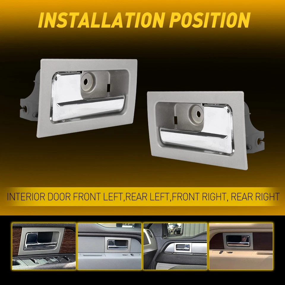 Inside Door Handle Front Rear Left Right Side for 09-14 Ford F150 Lobo 1/2/4x - Image 4 of 4