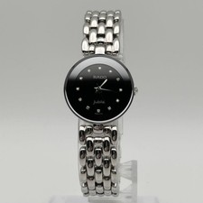 RADO Quartz Watch Jubilee Round 12P Diamond Ladies Sapphire Crystal Black Dial