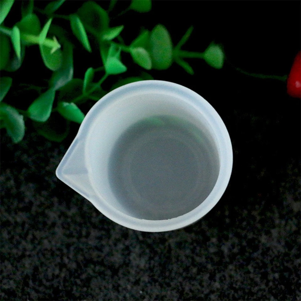  2pcs 100ML Graduated Measuring Cups Transparent Silicone Measuring Tools Liquid - Image 3 of 4