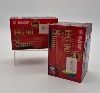 6x BASF HG P5 90 Standard Master 8mm Video Leerkassette - Kassette - NEU