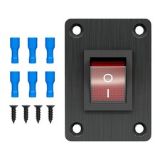 Boat Rocker Switch KCD4 Red 2-Position DPST Panel Switch with 4-Pin Rated at ...