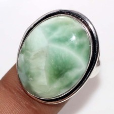 Hememorphite Larimar 925 Silver Plated Ring US 9.5 Daily Wear Jewelry Trendy GW