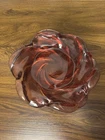 Fenton Cranberry Swirl Ashtray Trinket Dish