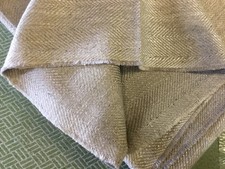 114 cm  Mankin Arran Herringbone Fabric Remnant  137wide GREY reversible