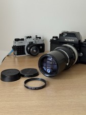 Nikon Nikkor Q 200mm f4 Manual Focus Telephoto Lens with Hood for F F2 FM2