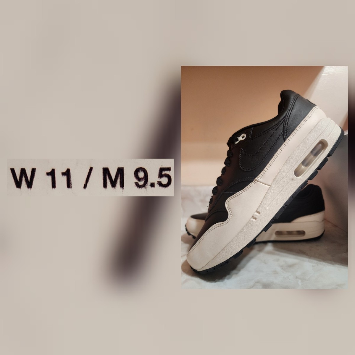 Women's Size 11/Men 9.5 Nike Air Max 1 Nike By You Black/Cream FQ8790-900 🔥🔥 — product photo 1 of 12