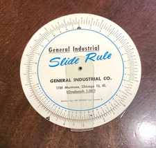 General Industrial Circular Slide Rule Chicago, IL 1959 Vintage