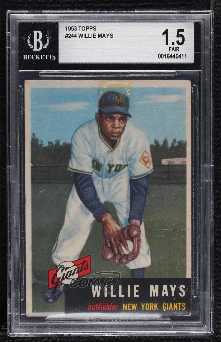1953 Topps High # Willie Mays #244 BGS 1.5 HOF 0q3