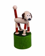 DETOA Wooden Press-Up Figure Mini Dog