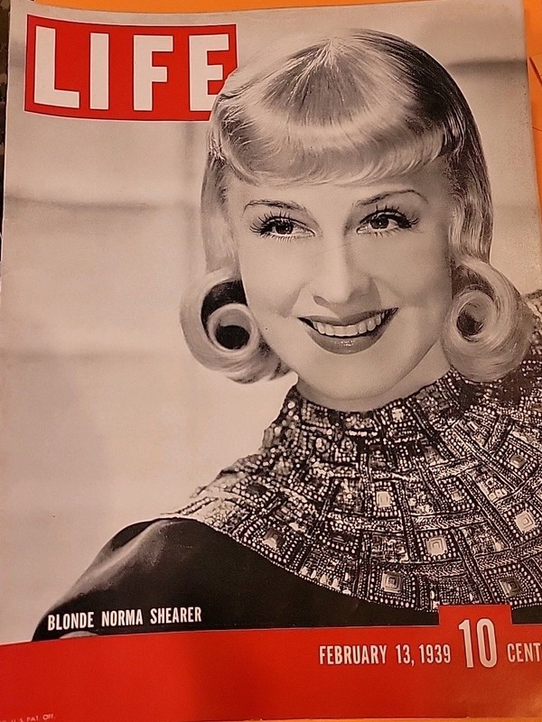 Life Magazine February 13th 1939 Blonde Norma Shearer- Excellent Condition!