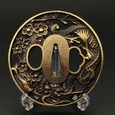 Japanese Tsuba Sword Guard Katana ornaments Antique Alloy Modern Article #819