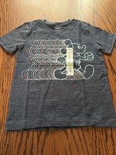NWT Boys Size 5 Disney Mickey Mouse Short Sleeve Blue Tee Shirt Tshirt World