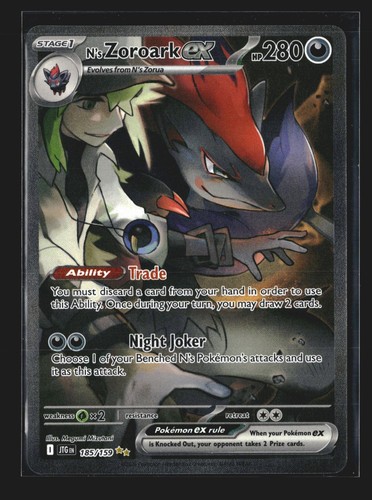 N's Zoroark ex 185/159 Holo JTG Journey Together Mizutani NM
