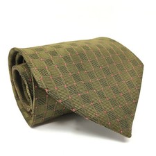 Brooks Brothers Makers Classic Tie Green Pink Geometric Squares Silk Vintage USA