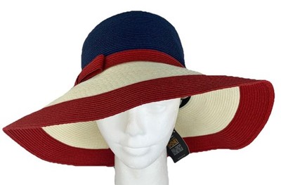 John Callanan Blue Red Woven Toyo Sun Hat  display picture 1
