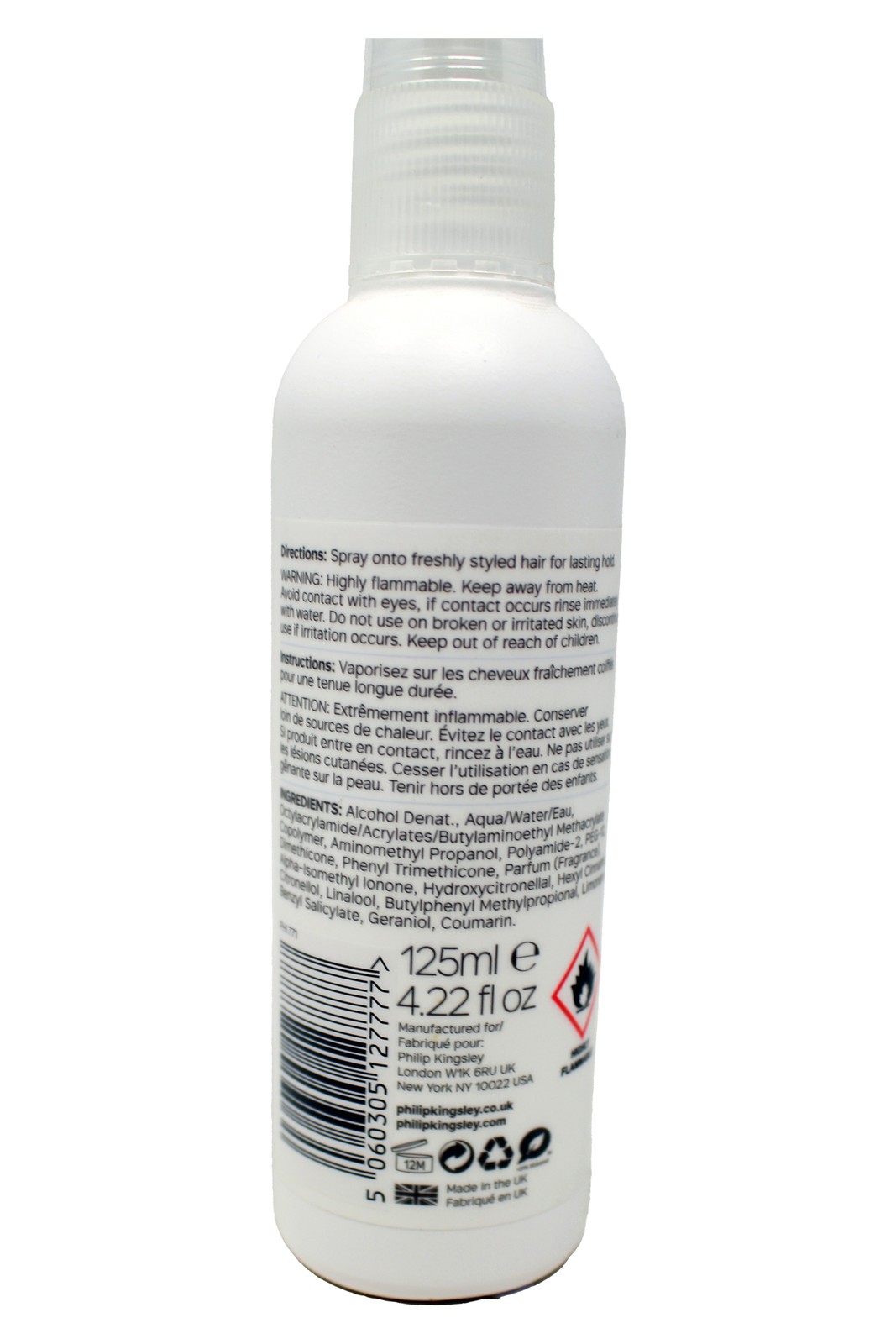 Philip Kingsley Styling Finishing Touch Strong Hold Hairspray 4.22 Ounces