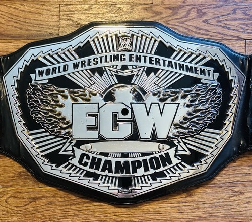 OFFICIAL FIGS TOY CO ECW BIG SILVER WORLD CHAMPIONSHIP REPLICA WRESTLING BELT - Picture 3 of 11